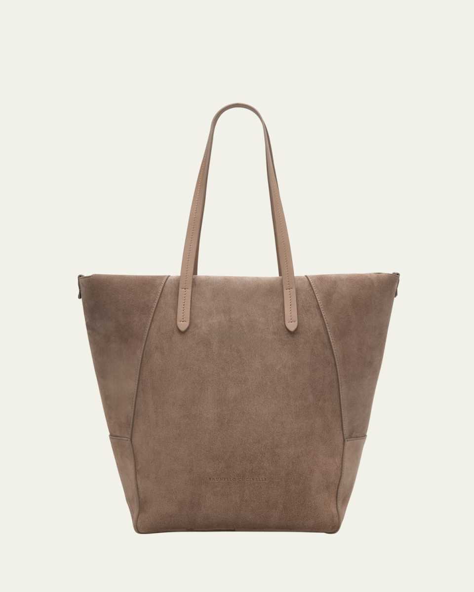 Duo East-West Suede Tote Bag